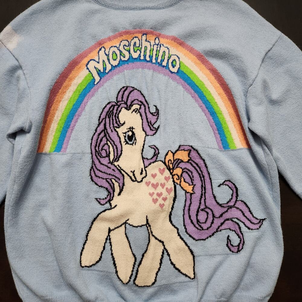 Moschino My Little Pony Rainbow Sweater Size Small - Flawed - Picture 2 of 8
